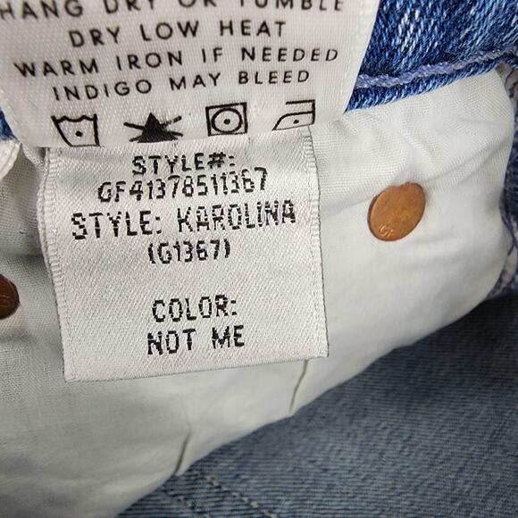 GRLFRND Button Fly Skinny Leg High Rise Distressed Karolina in Not Me Size 26 - Picture 5 of 8